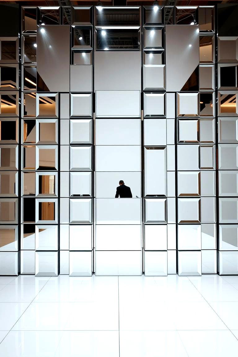 Reflective Mirror Backdrop - 24 Wedding Backdrop Ideas
