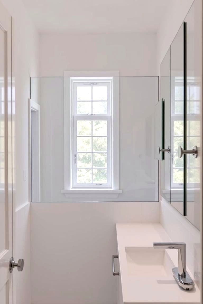 Reflective Mirrors to Enhance Perception - 24 Hallway Bathroom Ideas