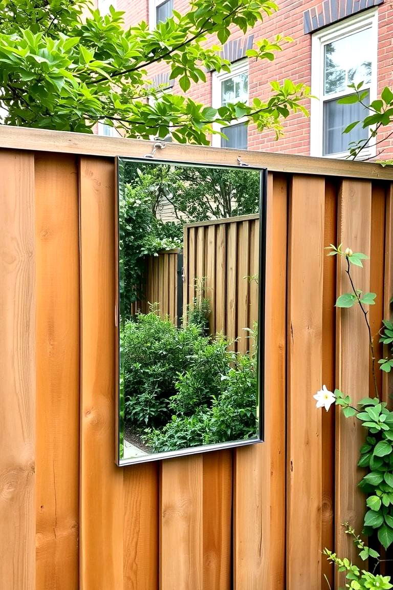 Reflective Surfaces with Mirrors - 24 Townhouse Backyard Ideas