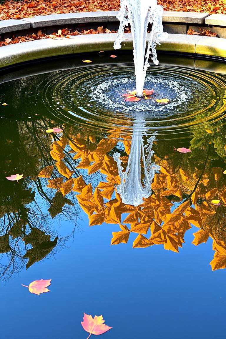 Reflective Water Feature - 24 Fall Garden Ideas