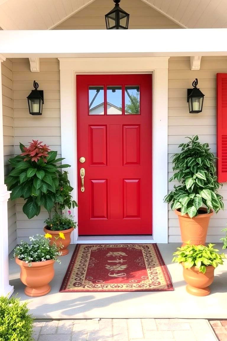 Refresh the Front Door with a Bold Color - 24 Curb Appeal Ideas