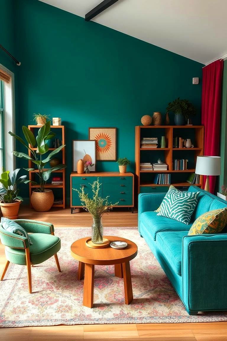 Refreshing Harmony Turquoise and Forest Green - 24 Blue and Green Color Combos for Decorating