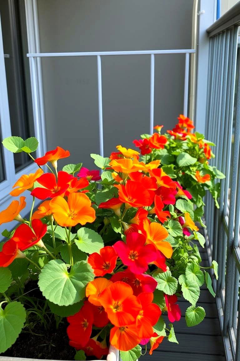 Refreshing Nasturtiums - 24 Flowering Plants for Balcony