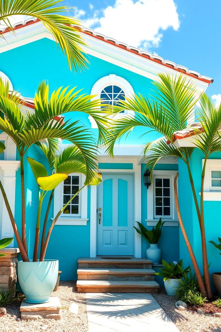 Refreshing Turquoise Blue - 24 Blue Exterior House Colors