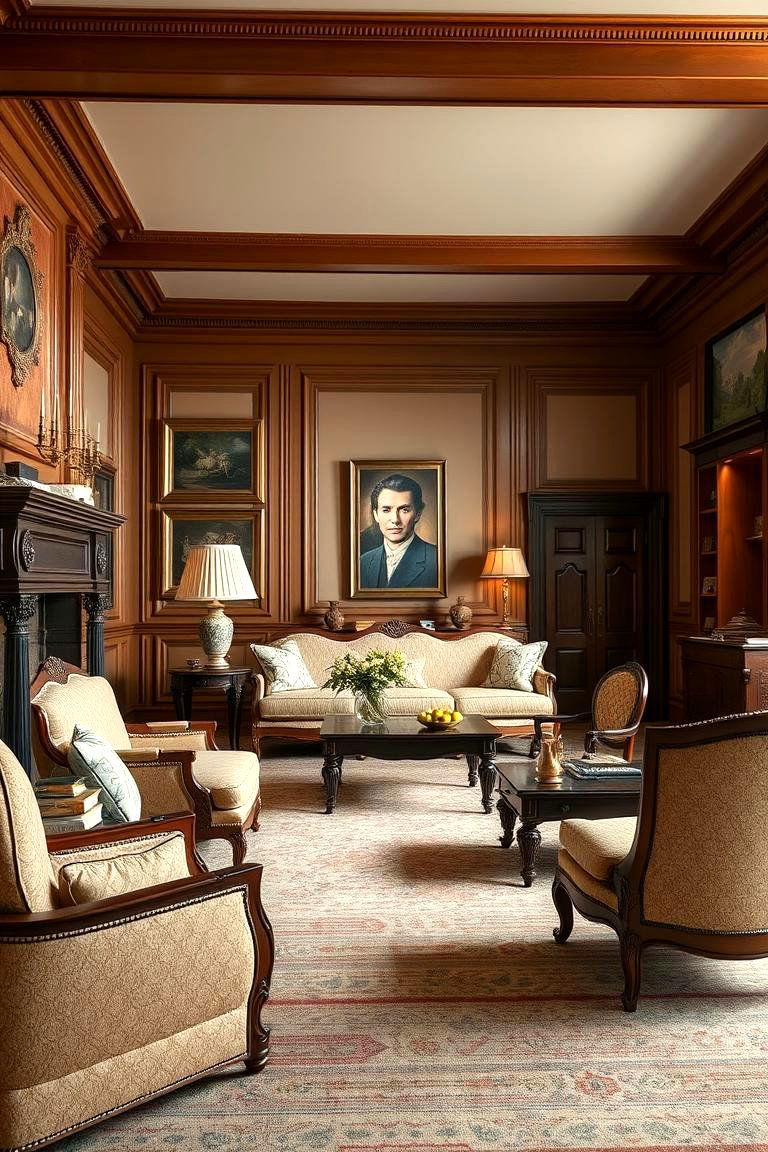 Regal Elegance with Timeless Furniture - 24 Royal Living Room Design Ideas