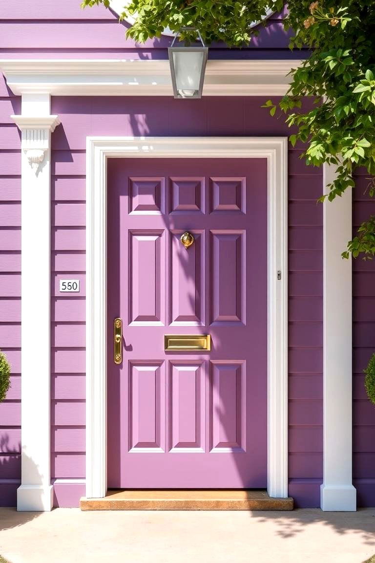 Regal Lavender Front Door - 24 Purple House Exterior Ideas