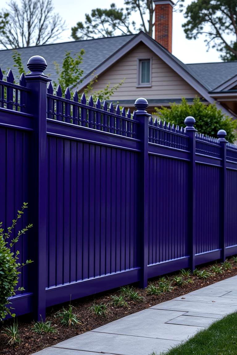 Regal Purple Vinyl Fence - 24 Vinyl Fence Colors