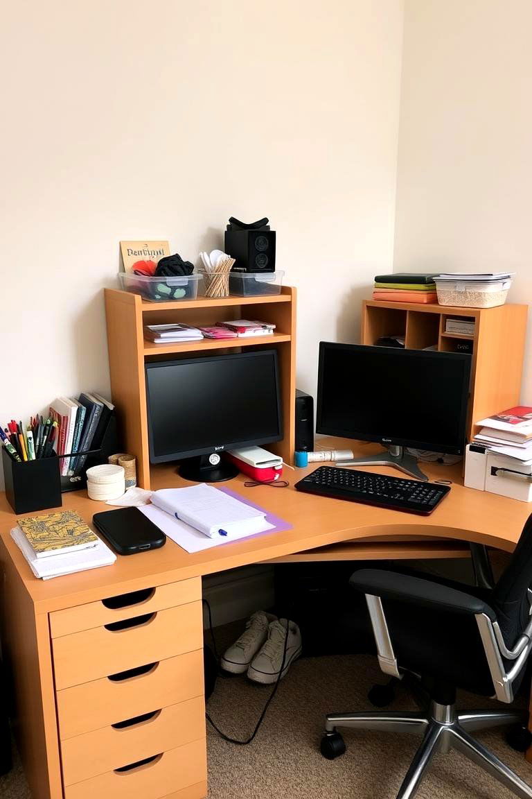 Regularly Declutter and Maintain Organization - 24 Office Storage Ideas