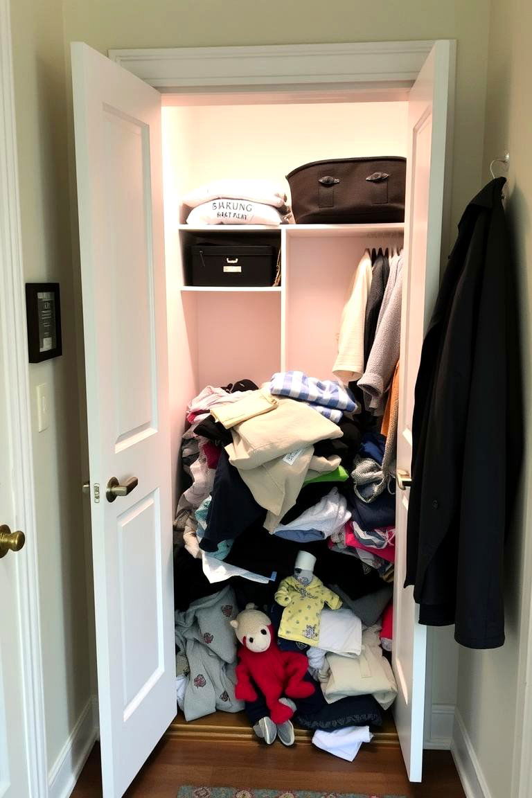 Regularly Declutter and Purge - 24 Hall Closet Organization Ideas