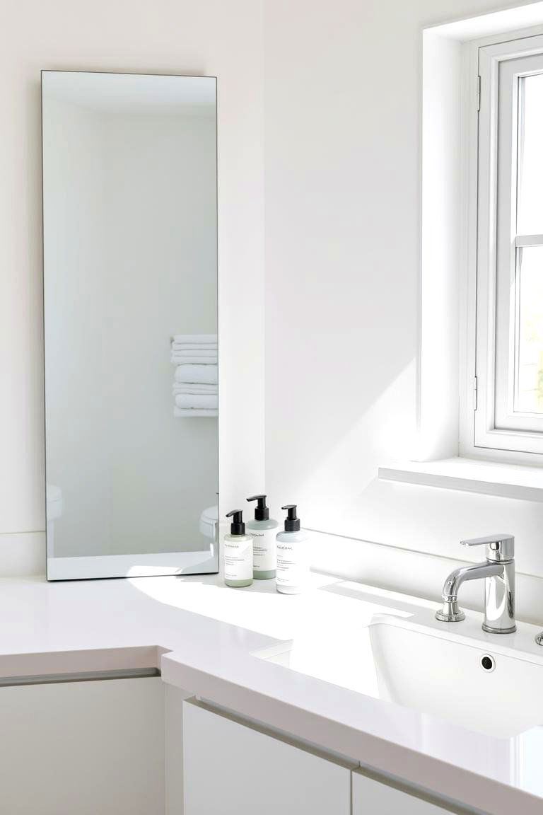 Regularly Declutter - 24 Windowless Bathroom Ideas