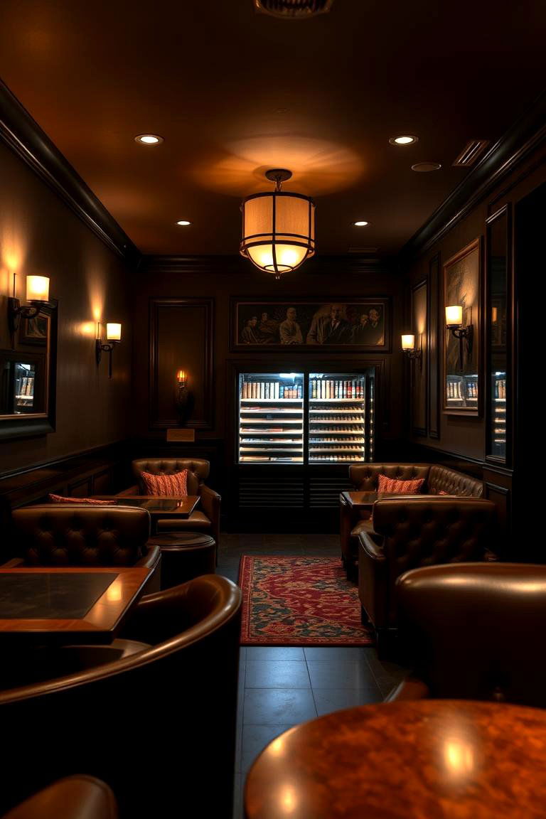 Relaxed Cigar Lounge - 24 Black Man Cave Ideas