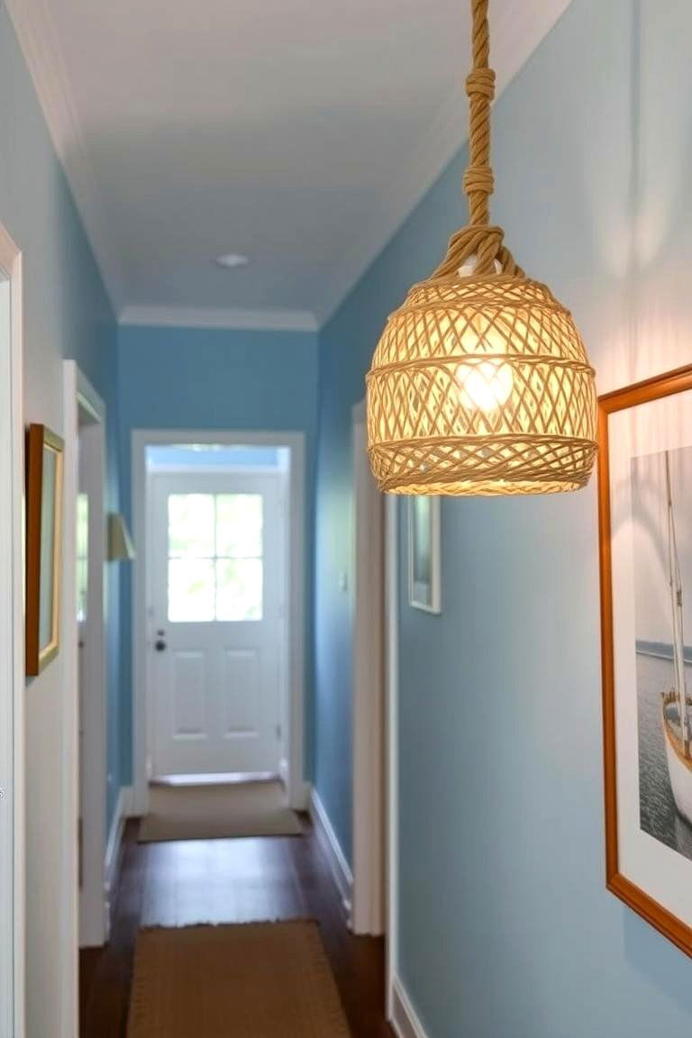 Relaxed Coastal Style Lights - 24 Hallway Lighting Ideas