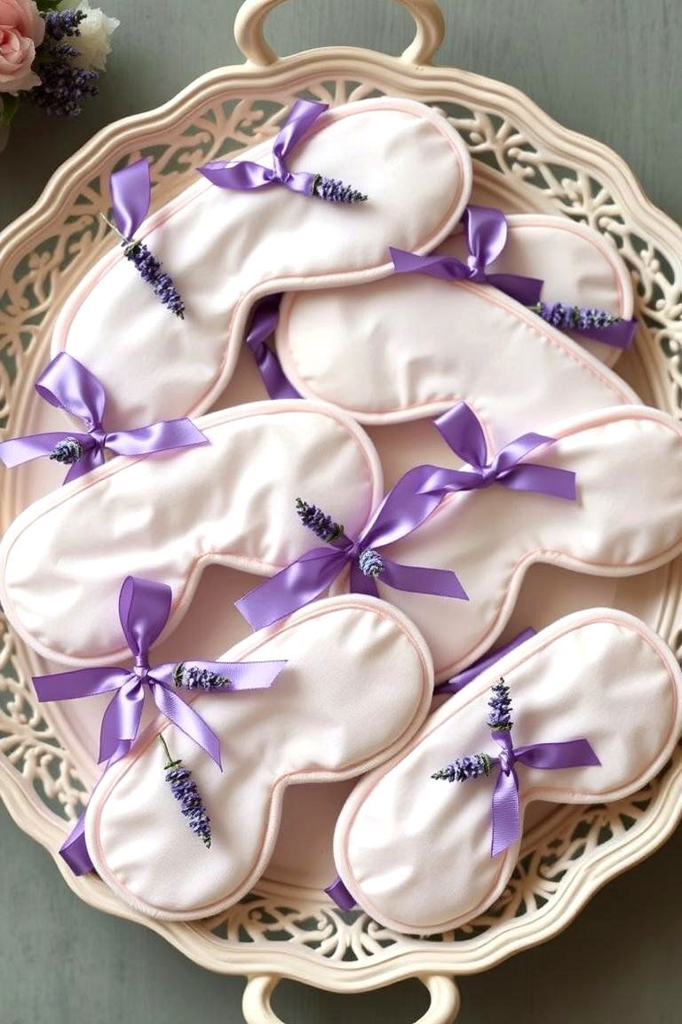 Relaxing Lavender Eye Masks as Gifts - 24 Lavender Wedding Ideas