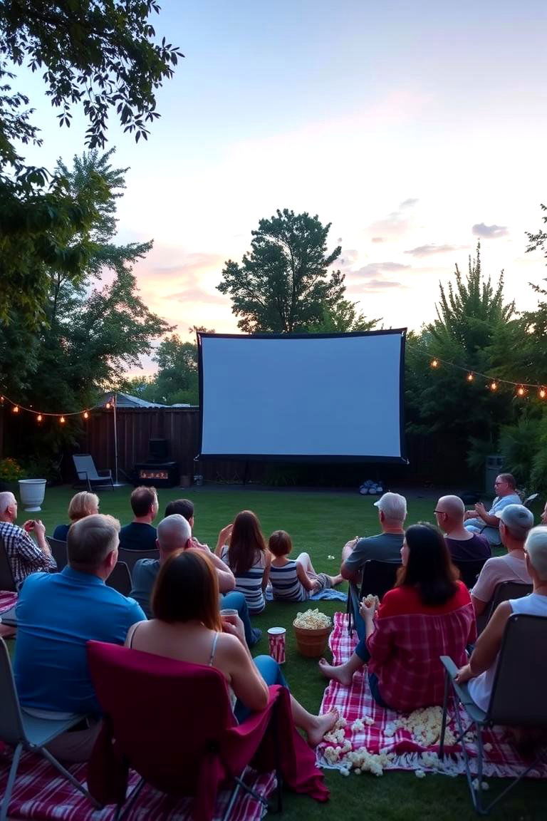 Relaxing Movie Night Under the Stars - 24 Wedding Rehearsal Dinner Ideas