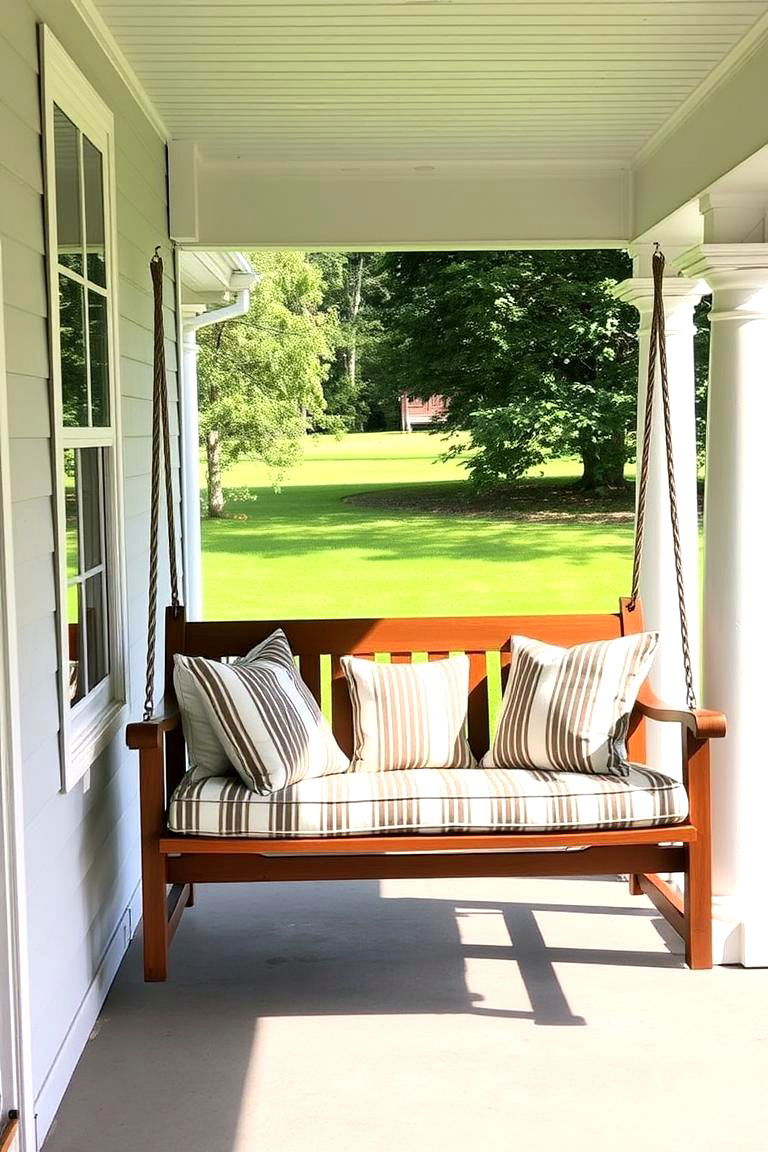 Relaxing Porch Swing - 24 Side Porch Ideas