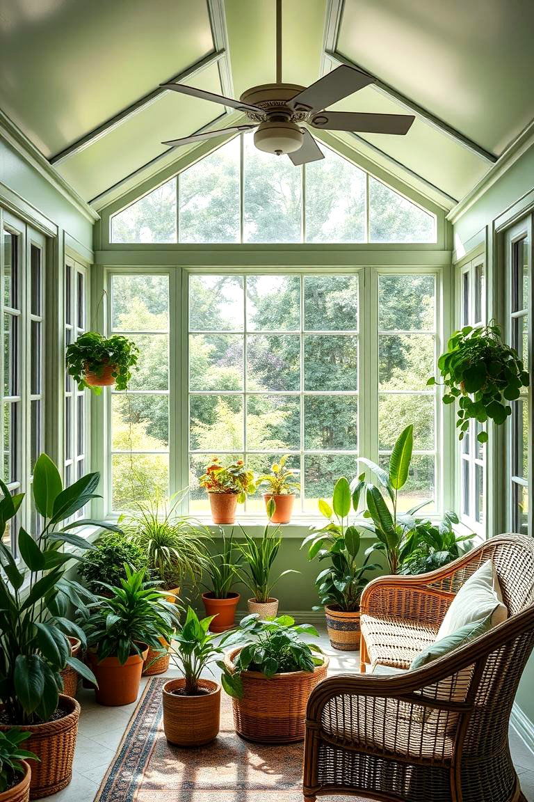 Relaxing Sunroom Vibes - 24 Sage Green Paint Color Ideas