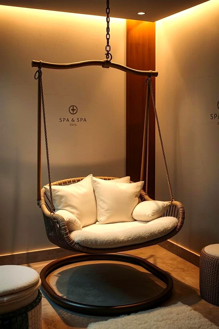 Relaxing Swing Chairs - 24 Spa Decor Ideas