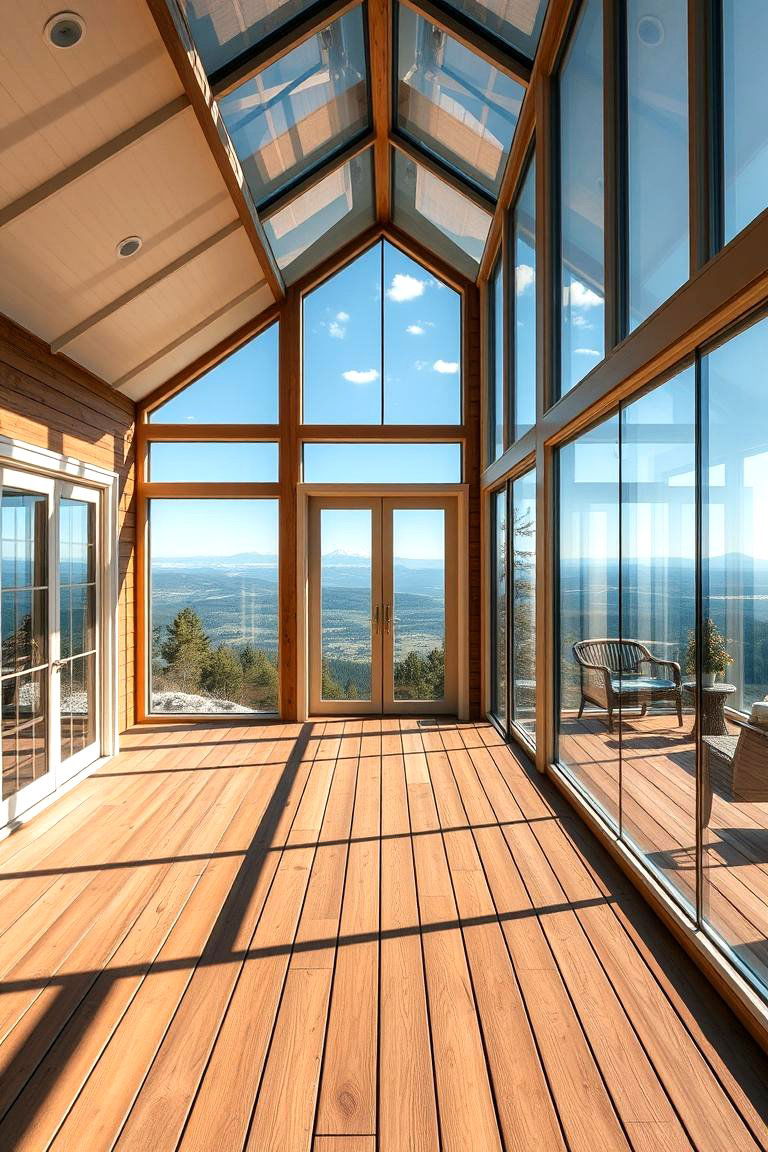Remarkably Unique Panoramic Views - 24 Sunroom and Deck Combo Ideas