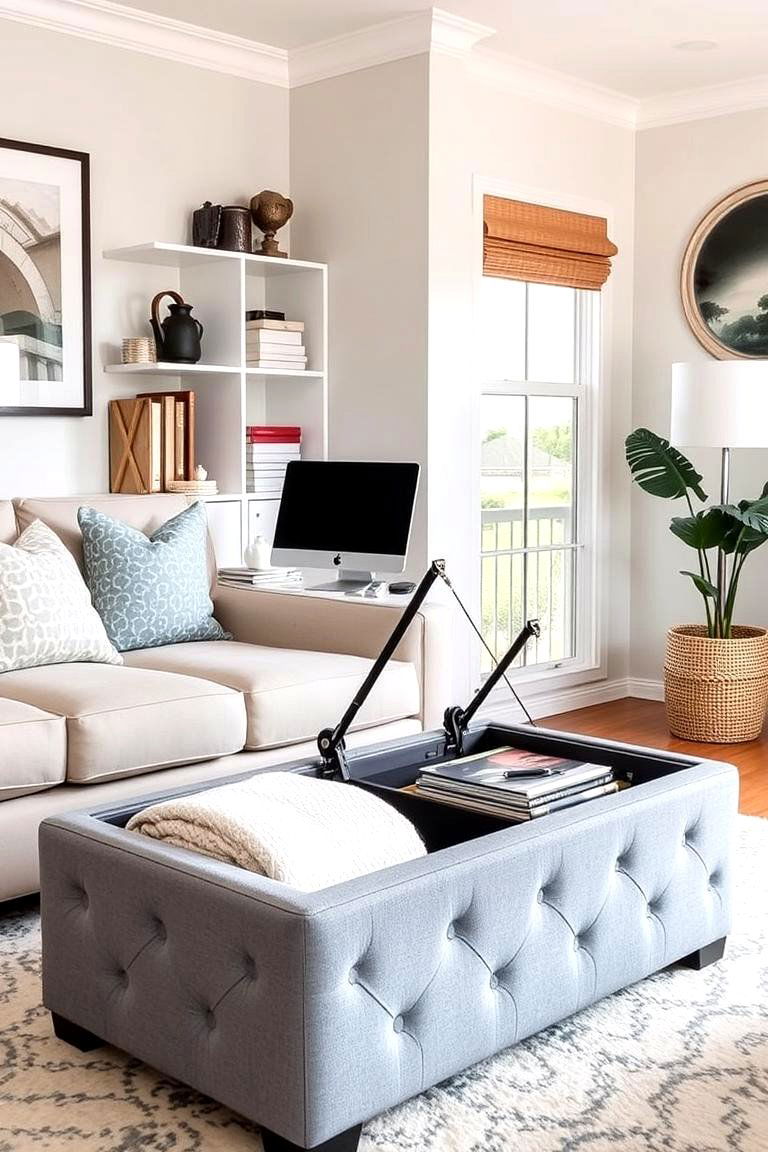 Repurpose Furniture with Hidden Storage - 24 Office Storage Ideas