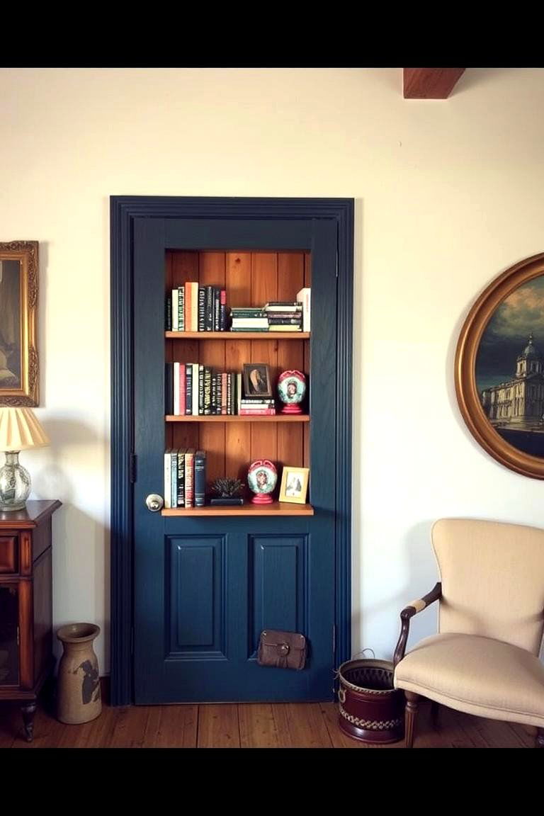 Repurpose Old Doors as Bookshelves - 24 Home Library Ideas