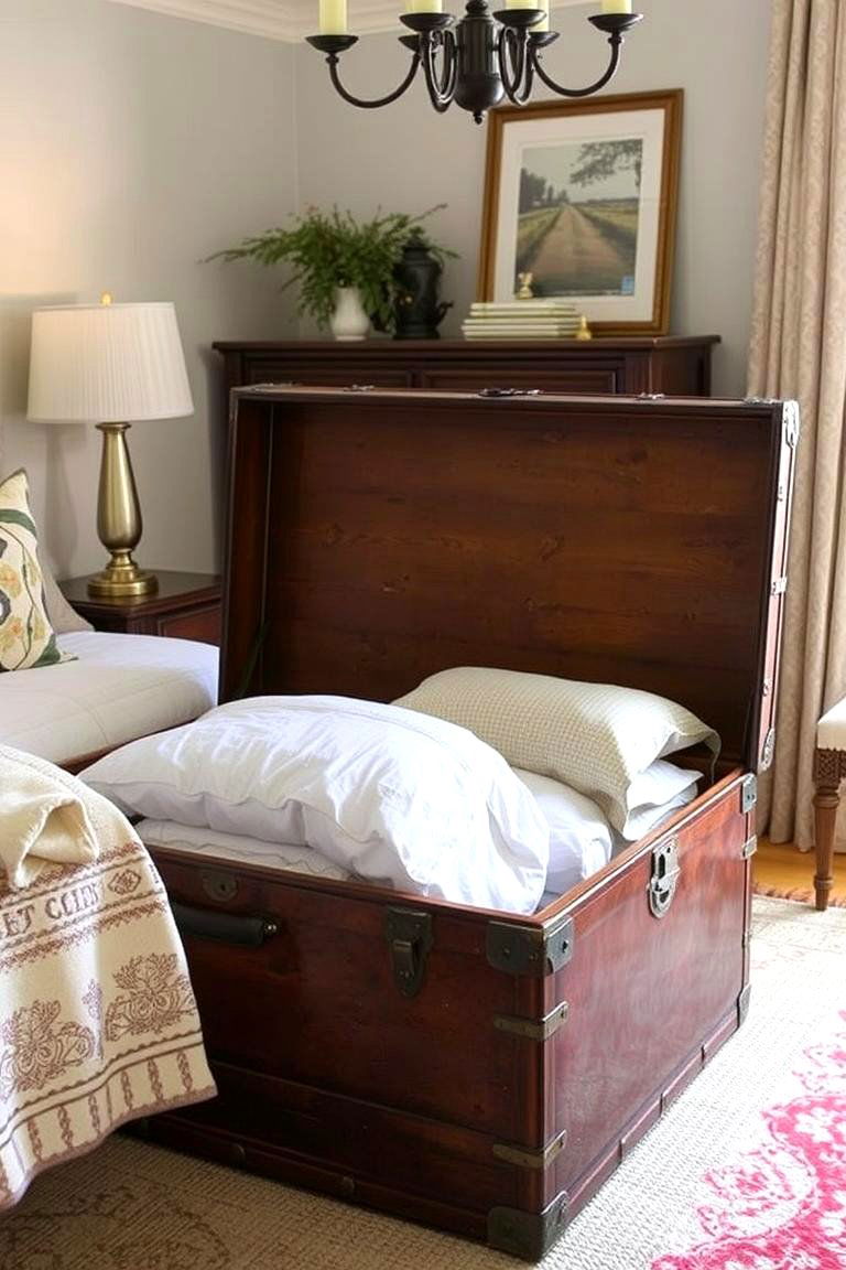 Repurpose Old Furniture for Storage - 24 Bedding Storage Ideas