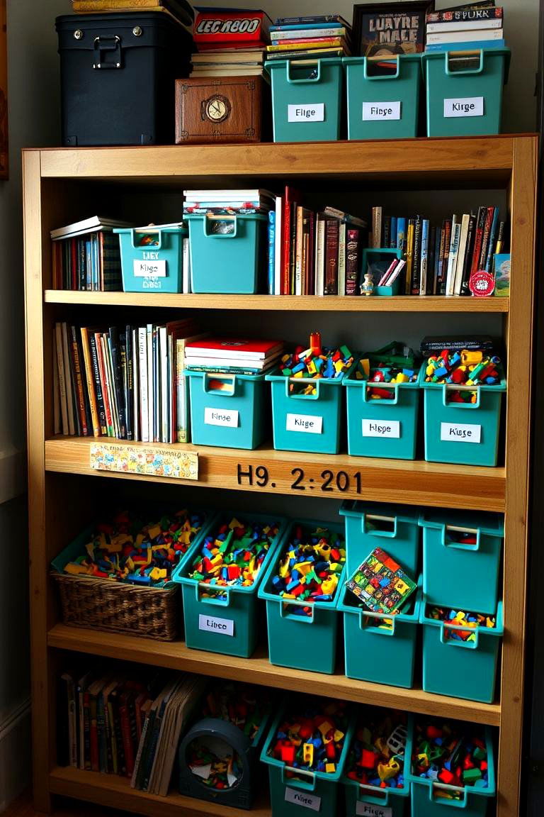 Repurposed Bookshelf Storage - 24 Lego Storage Ideas