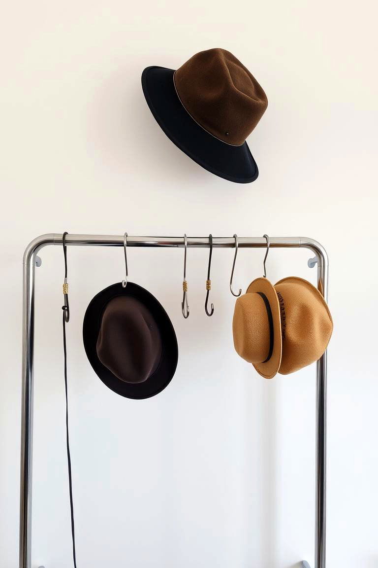 Repurposed Clothing Racks - 24 Hat Storage Ideas