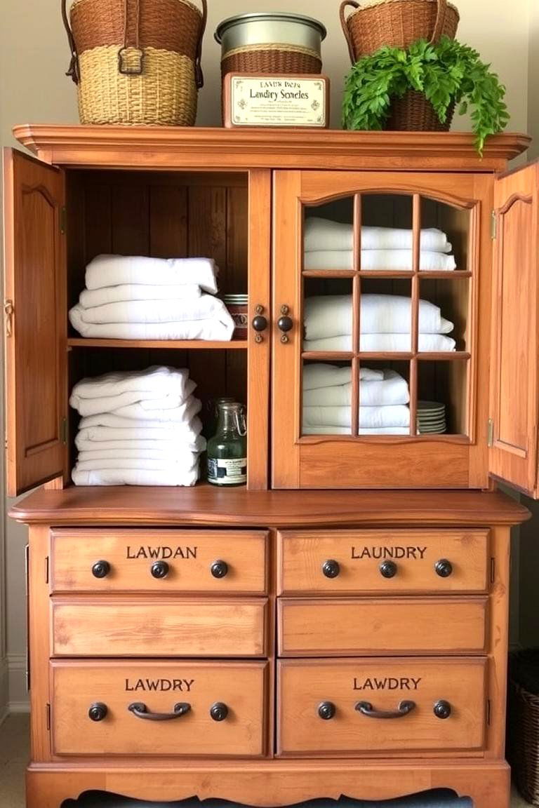 Repurposed Furniture as Cabinetry - 24 Laundry Room Cabinet Ideas