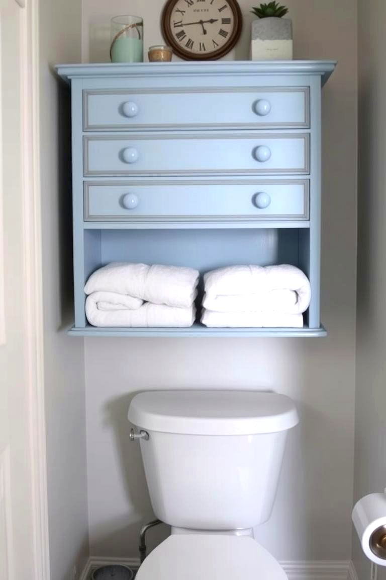 Repurposed Furniture e.g - 24 Over Toilet Storage Ideas