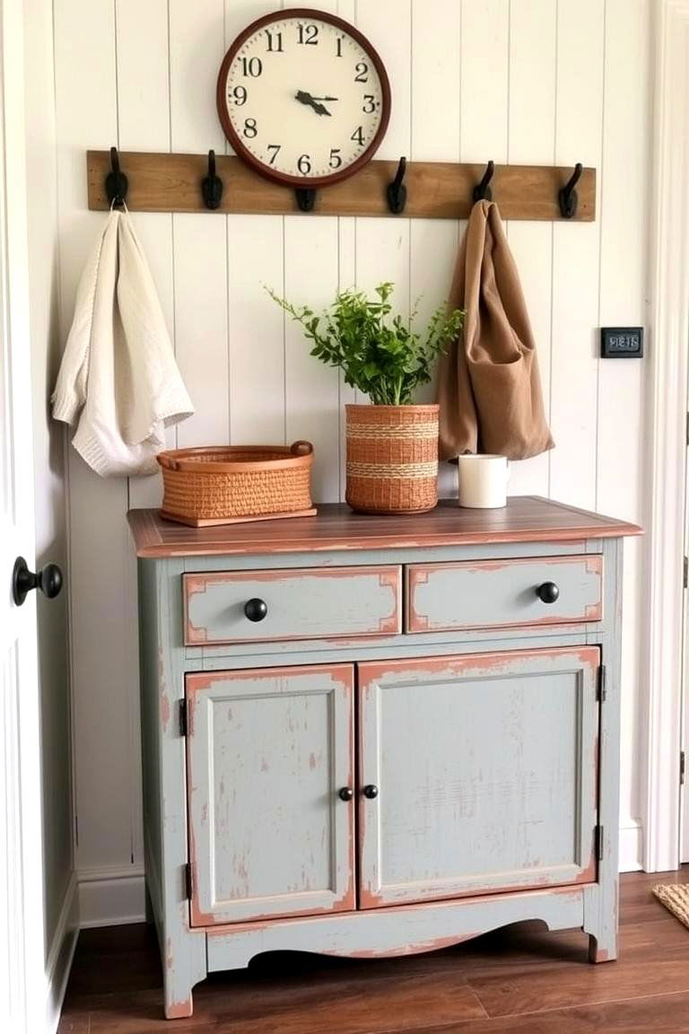 Repurposed Vintage Furniture - 24 Small Mudroom Ideas