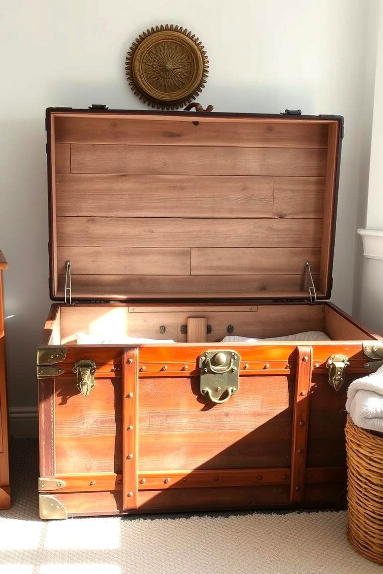 Repurposed Vintage Trunks for Keepsakes - 24 Nursery Storage Ideas