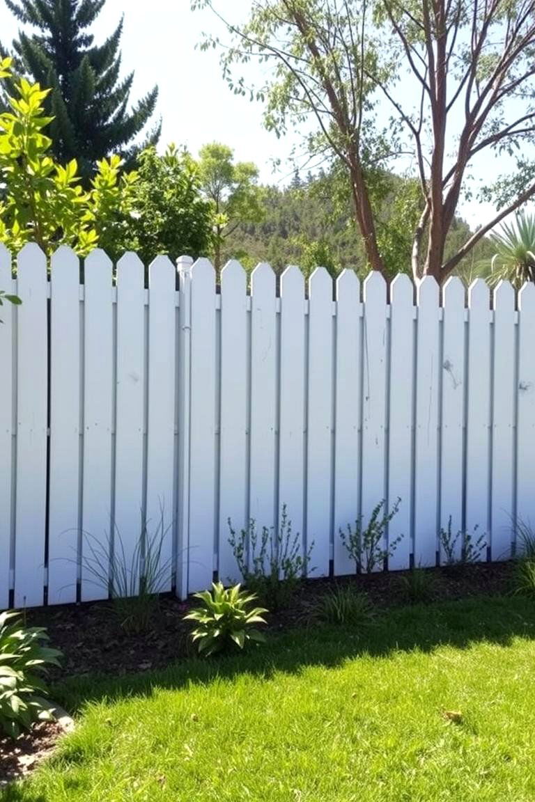 Repurposed White Privacy Fence - 24 White Privacy Fence Ideas