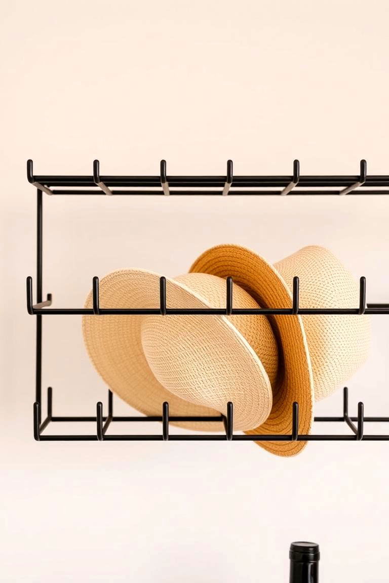 Repurposed Wine Racks Carefully! - 24 Hat Storage Ideas