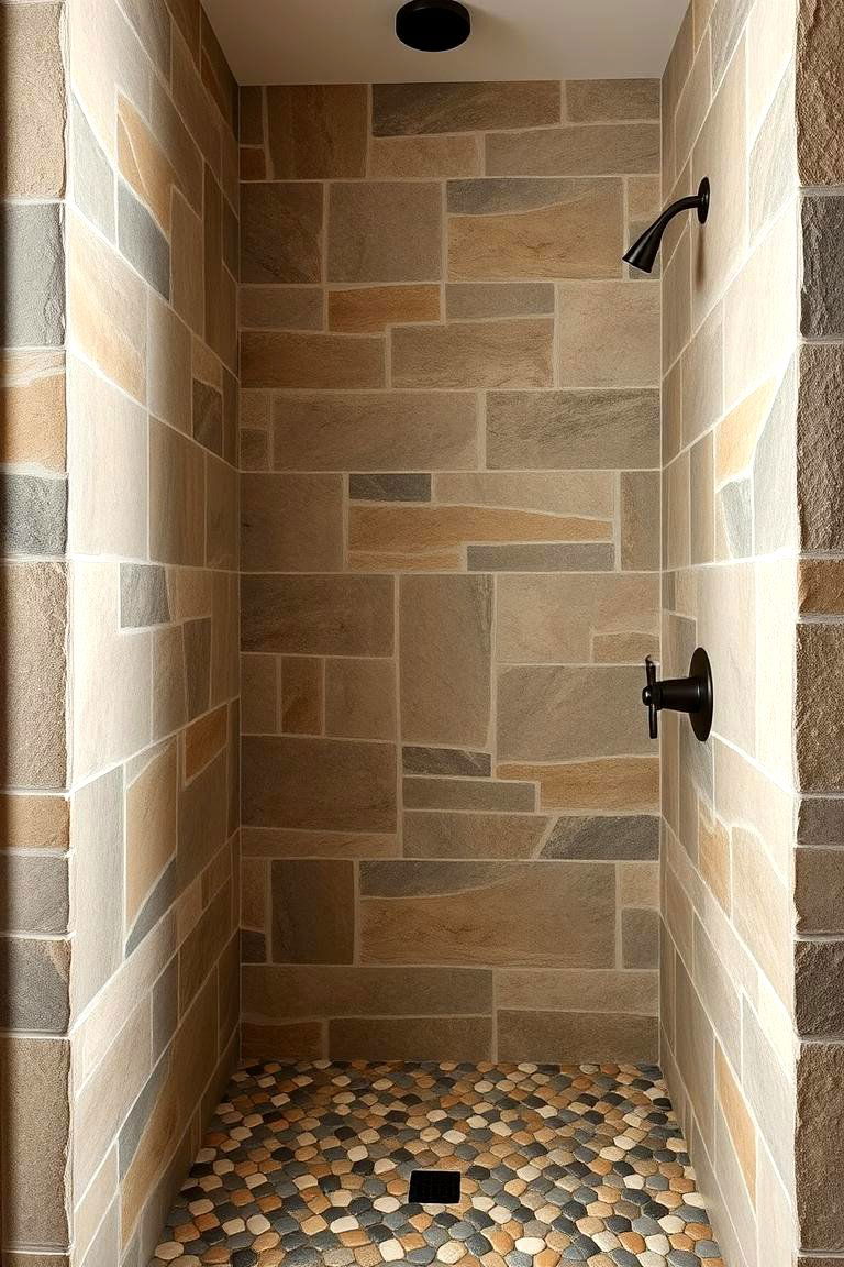 Repurposed Wood Accents - 24 Rustic Walk-in Shower Ideas
