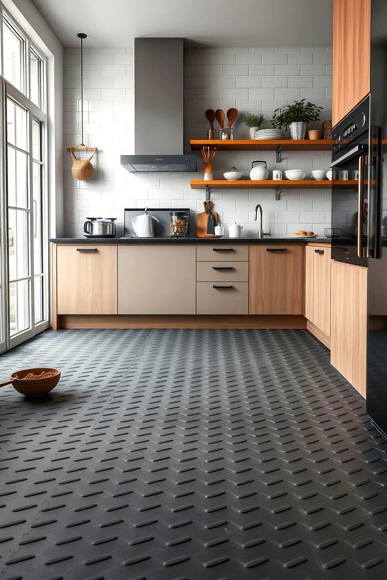 Resilient Rubber Flooring - 24 Kitchen Floor Ideas