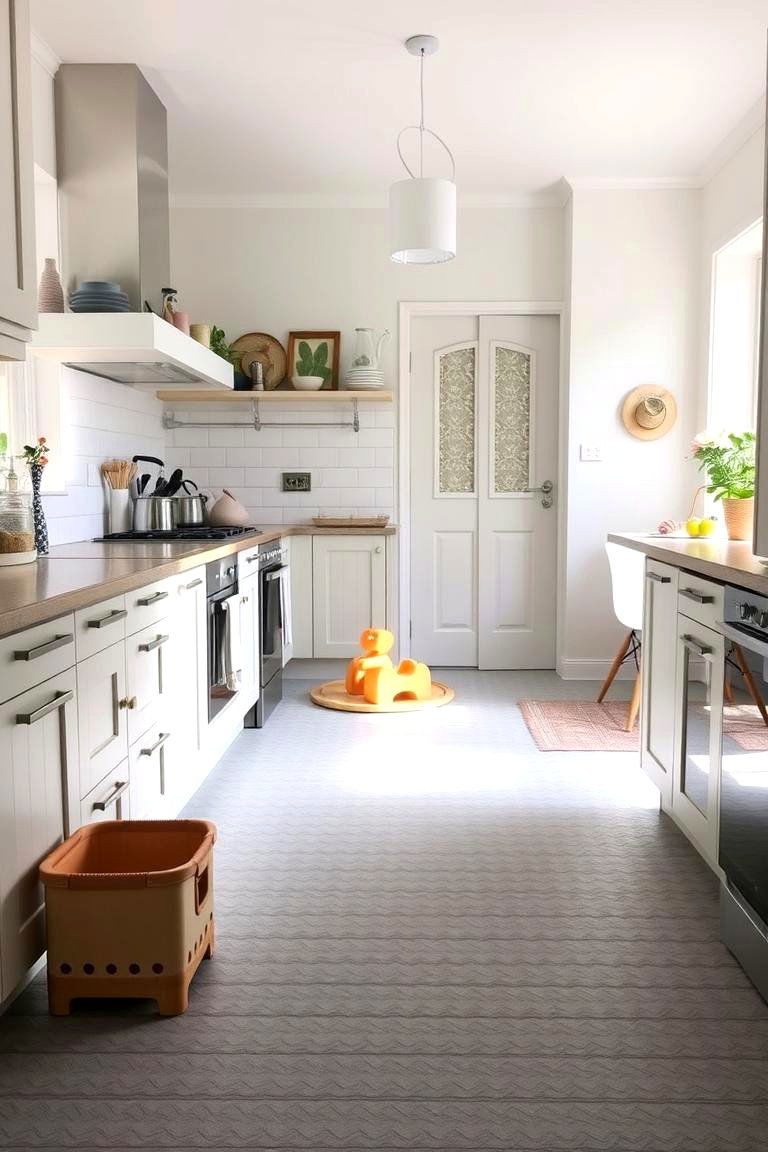 Resilient and Easy to Clean Rubber - 24 Kitchen Flooring Ideas