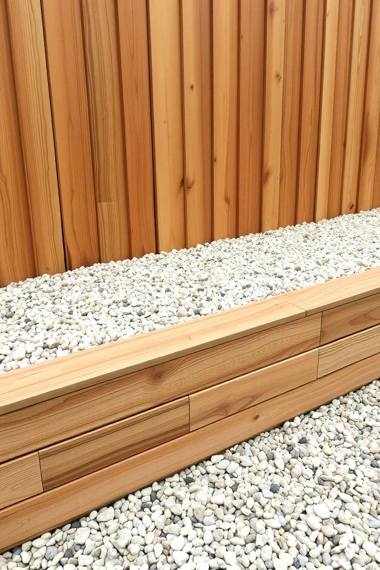 Retaining Wall with Gravel Infill - 24 Wood Retaining Wall Ideas