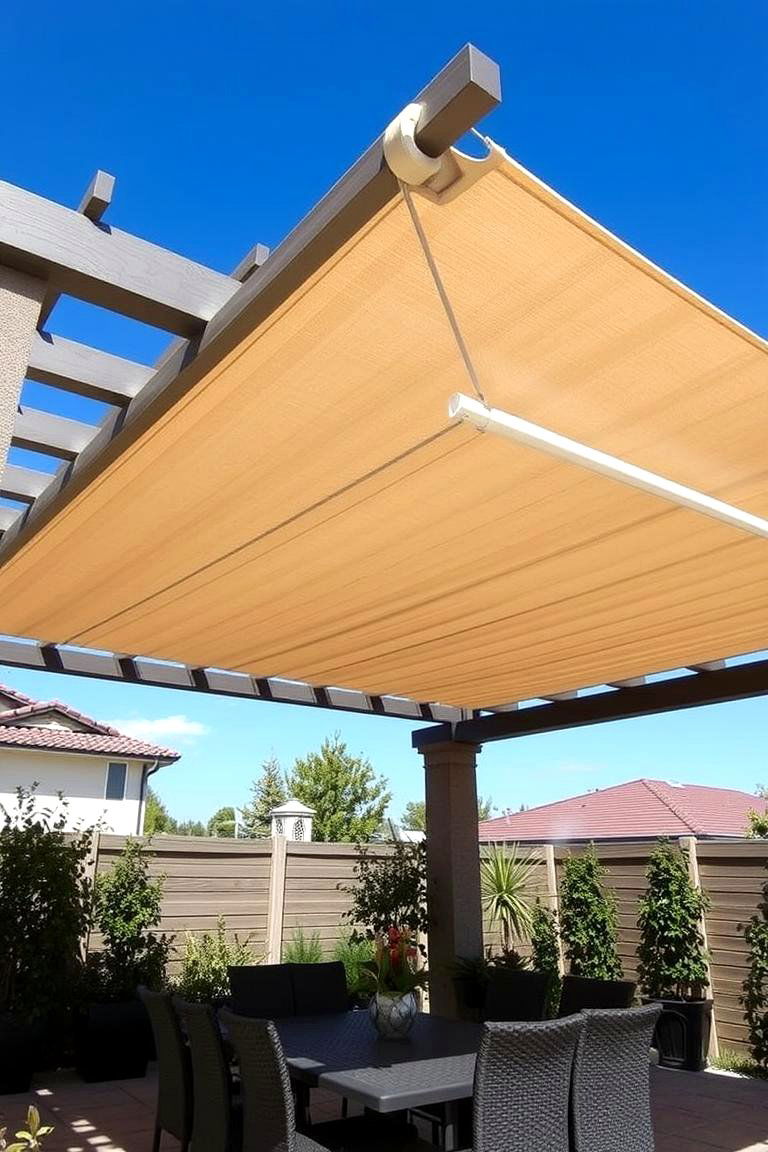 Retractable Awning System - 24 Pergola Cover Ideas