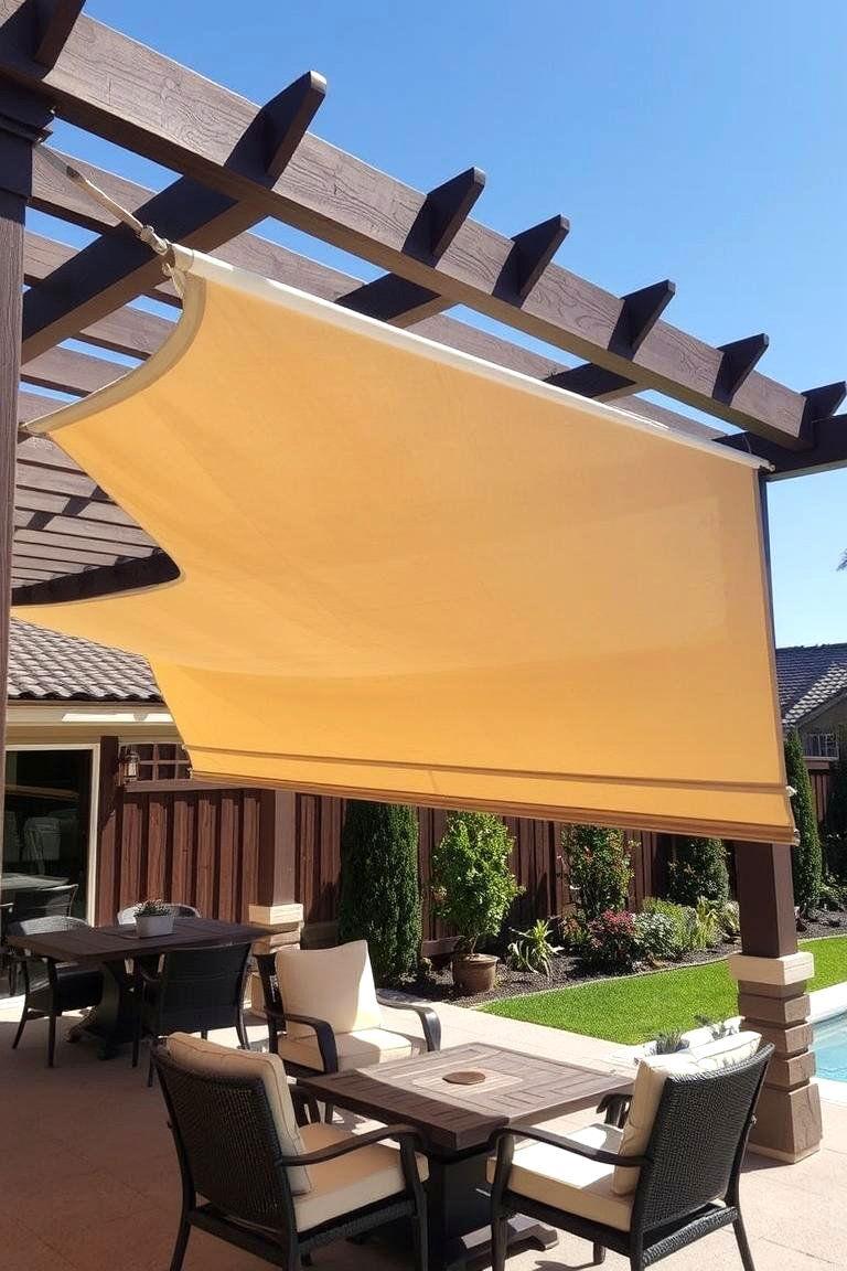 Retractable Awning - 24 Pergola Roof Ideas