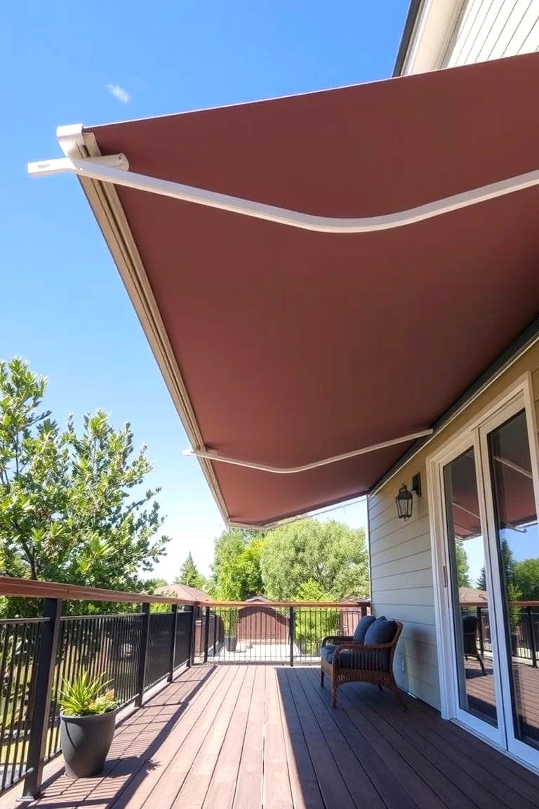 Retractable Awnings for Versatile Privacy - 24 Deck Privacy Ideas
