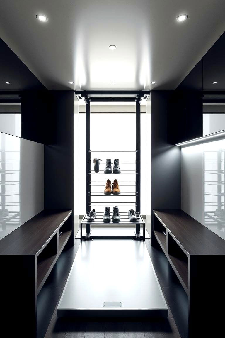 Retractable Boot Racks - 24 Boot Storage Ideas