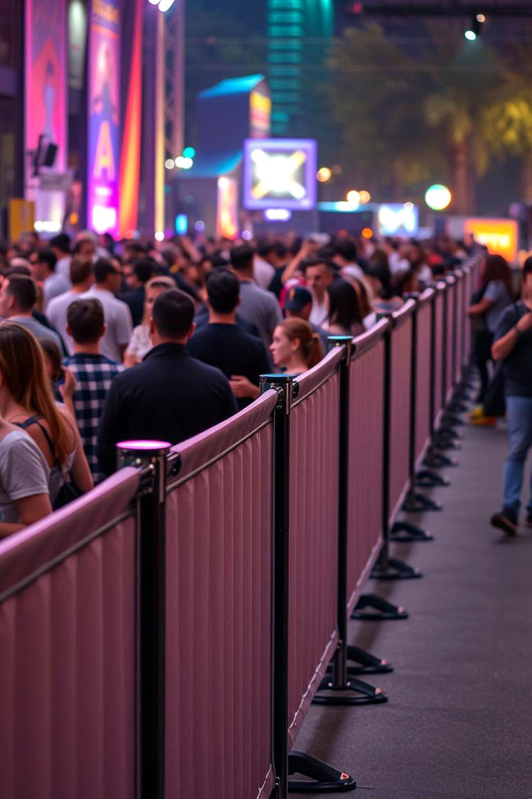 Retractable Crowd Control Fencing - 24 Temporary Fence Ideas