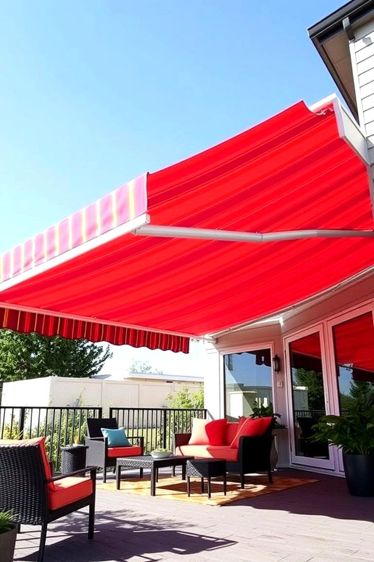 Retractable Fabric Awning - 24 Deck Awning Ideas
