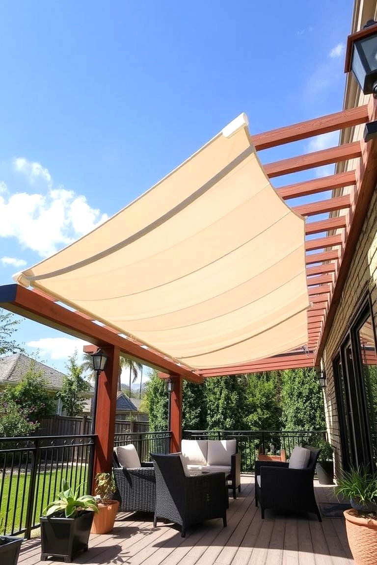 Retractable Pergola Awning - 24 Deck Awning Ideas
