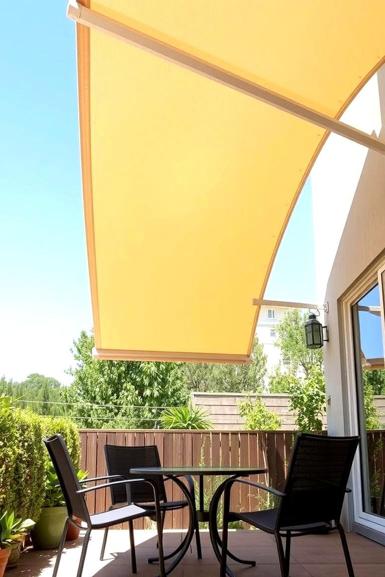 Retractable Shade Canopy - 24 Small Patio Ideas