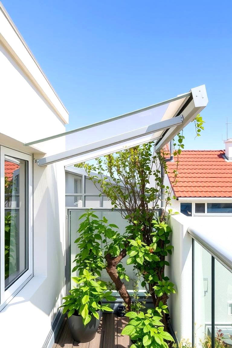 Retractable Trellis for Changing Seasons - 24 Balcony Trellis Ideas