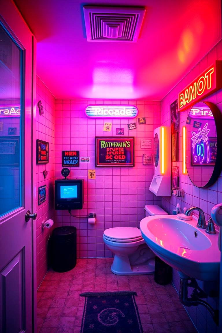 Retro Arcade Bathroom - 24 Boy Bathroom Ideas