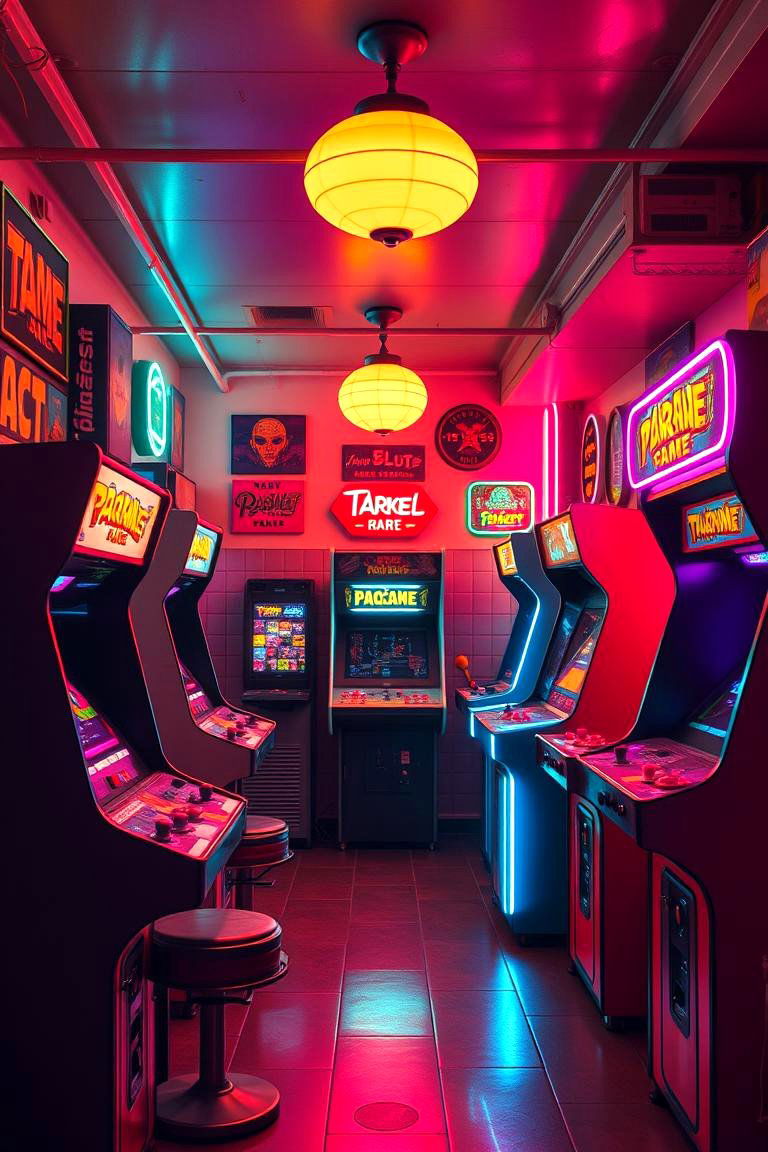 Retro Arcade Revival - 24 Game Room Ideas