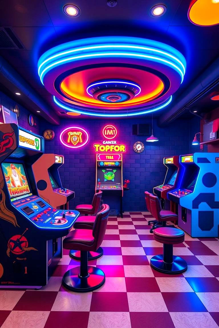 Retro Arcade Vibes - 24 Game Room Paint Ideas