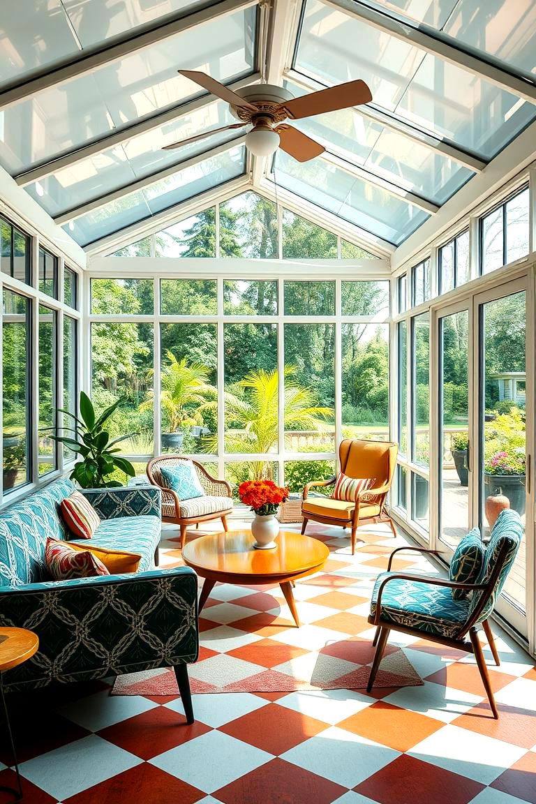 Retro Comfort Zone - 24 Mid-century Modern Sunroom Ideas